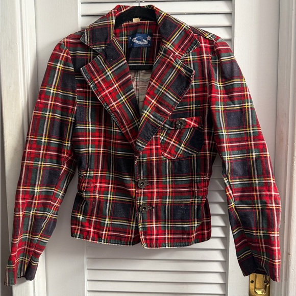 POW OuterLimits Jackets & Blazers - RARE POW Outerlimits Vintage 70’s Plaid Corduroy Peplum Jacket/Blazer SIZE XS 0